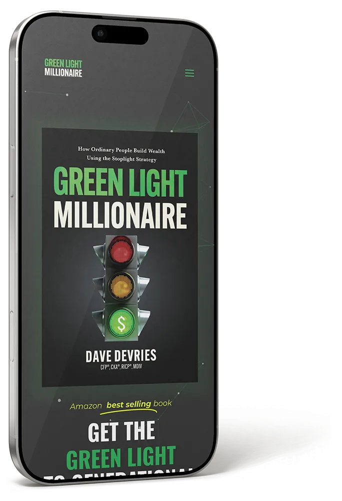 Author website shown on mobile device.